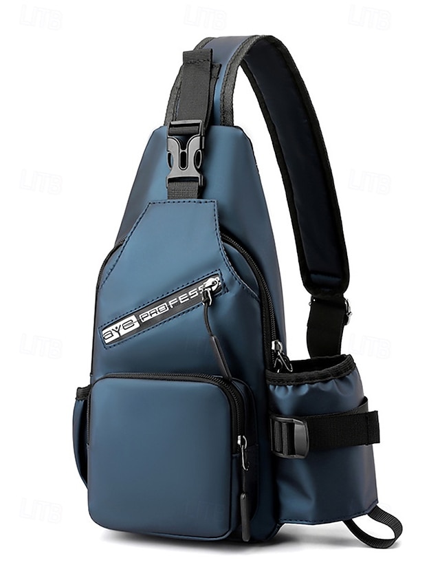  Men’s Waterproof Crossbody Sling Bag – Lightweight Casual Chest Bag with Multiple Compartments, Adjustable Strap, and Water-Repellent Fabric for Travel, Outdoor and Daily Use