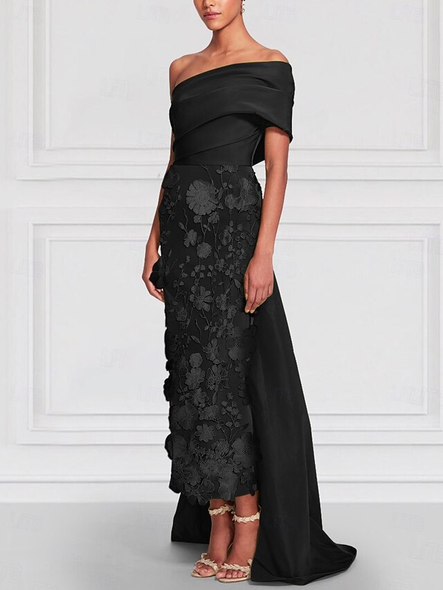 Sheath Column Tea Length Cocktail Dresses Evening Gown Ball Gown with ...