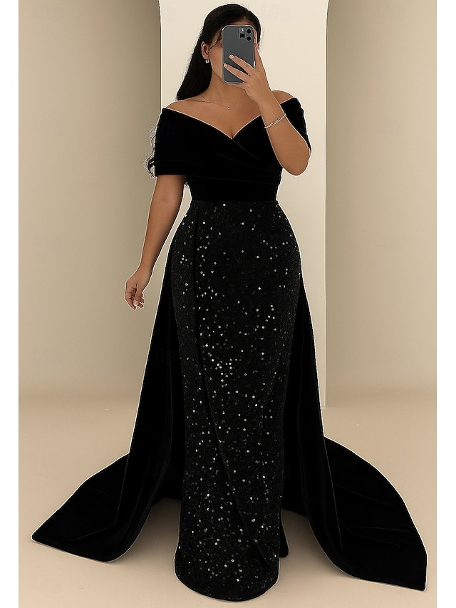 Abito Donna Lungo Con Spacco - Vestito Estivo In Poliestere, Scollo A V, Taglie Forti, Per Occasioni Eleganti O Casual - copertina