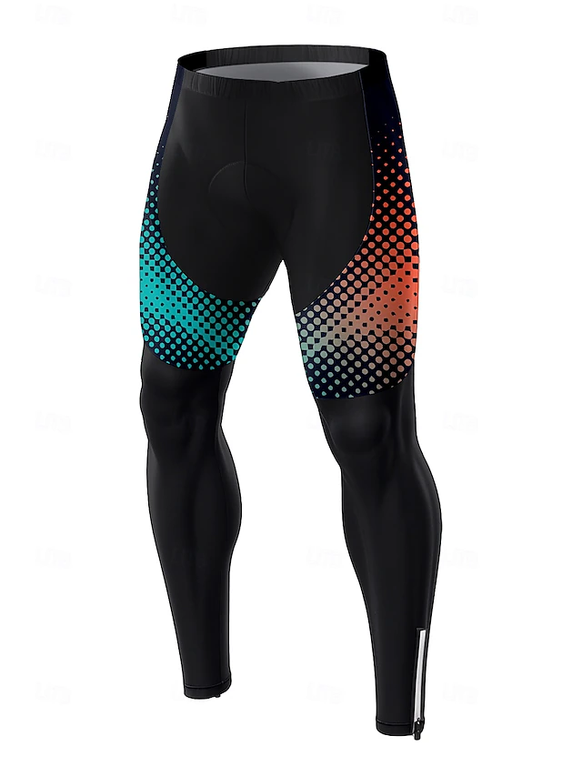 Men's Graphic Geometric Gradient Bike Pants Bike Tights Bottoms Slim Fit Sports UV Resistant 3D Pad Quick Dry Reflective Strips Blue Clothing Apparel Bike Wear4
