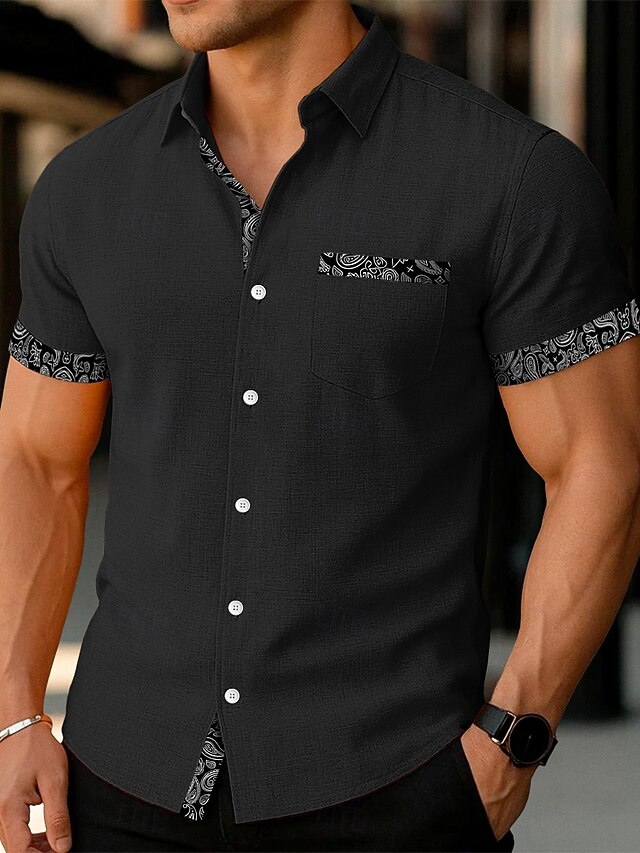 COOFANDY Heren Hawaiiaans Overhemd Zomer Korte Mouw Overhemd Heren