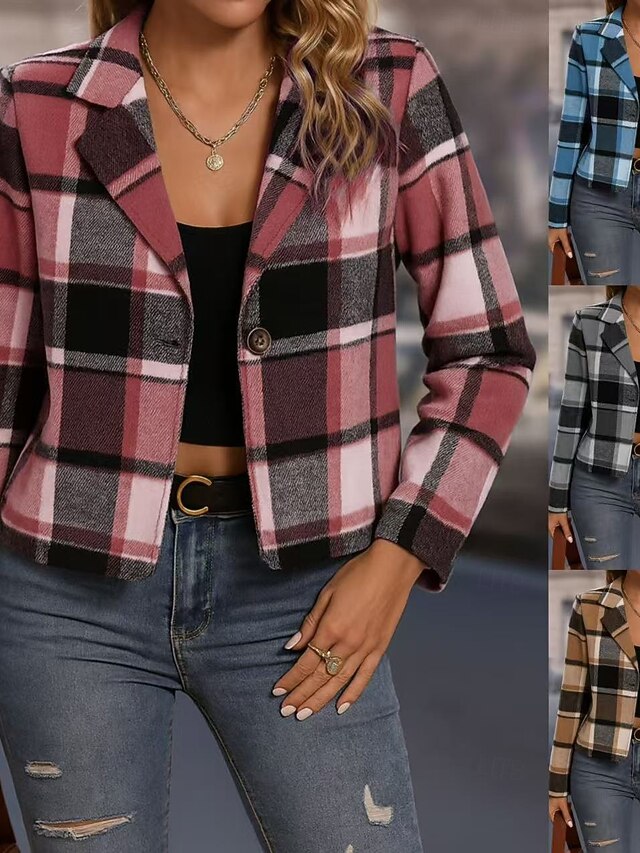 Women's Casual Jacket Fall Military Coat Short Coat Stylish Casual Street