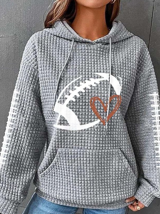  damegenser med tekstur, pullover med hette, vaffelgenser, geometrisk, gatemote, avslappet, langermet, hettegenser, vanlig topper, gate, ferie, ute, lomme, svart hvit, rosa rød grå, høst