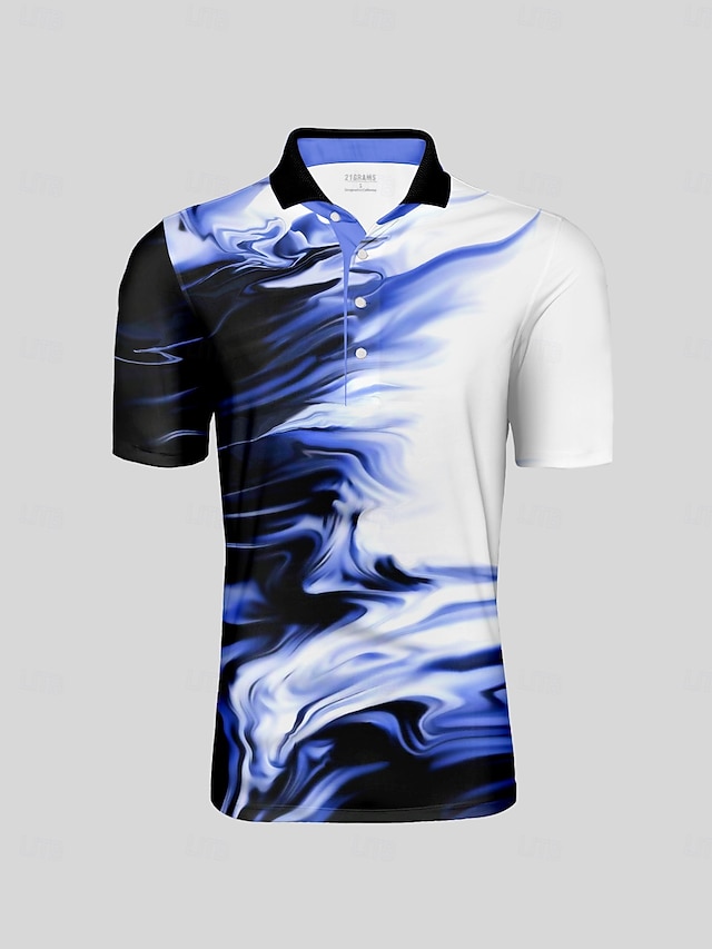  Herren Golf-Poloshirt Dunkelblau Kurzarm Oberteil Golfkleidung, Kleidung, Outfits, Kleidung