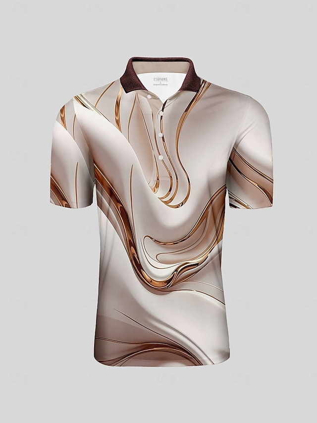  Herren Golf-Poloshirt Kaki Kurzarm Oberteil Golfkleidung, Kleidung, Outfits, Kleidung