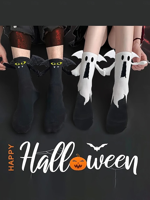 calzini da donna con ali di pipistrello e fantasmi di Halloween: divertenti accessori per feste spettrali