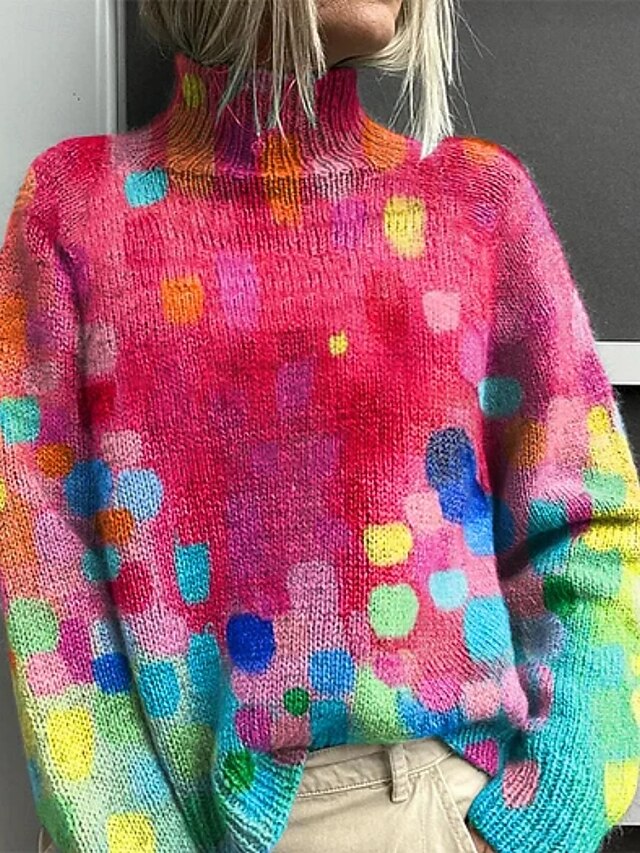 Women's Pullover Hoodie Sweatshirt Geometric Plaid Color Block Streetwear Casual Long Sleeve Hooded Regular Tops Street Holiday Pocket Print Blue Purple Fuchsia Fall Winter4