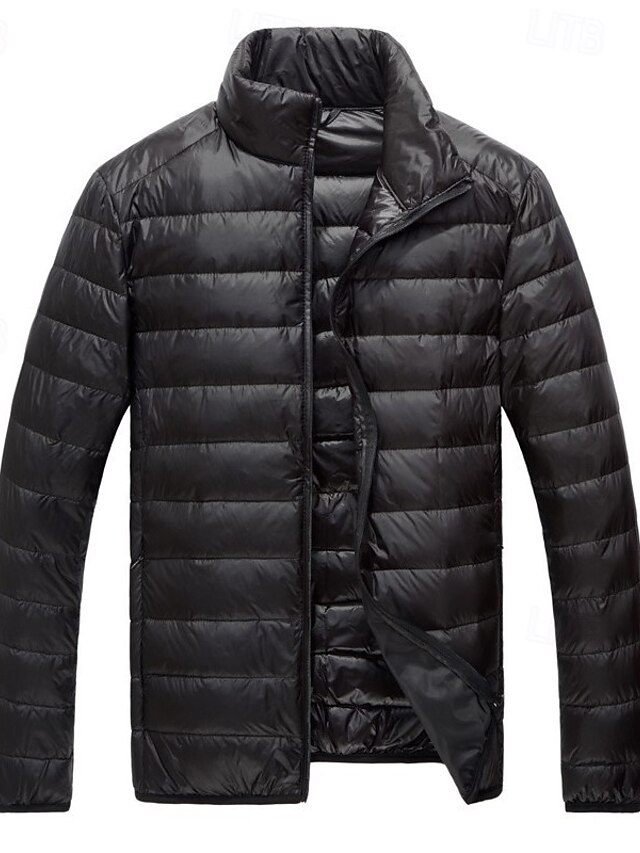 Homme Manteau d'Hiver Veste matelassée Parka Avec Poches Polyester