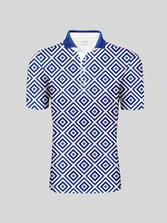  Herren Golf-Poloshirt Dunkelblau Kurzarm Oberteil Golfkleidung, Kleidung, Outfits, Kleidung