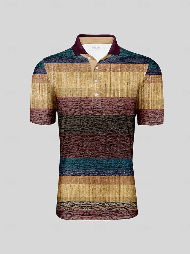  Herren Golf-Poloshirt Kaki Kurzarm Oberteil Golfkleidung, Kleidung, Outfits, Kleidung