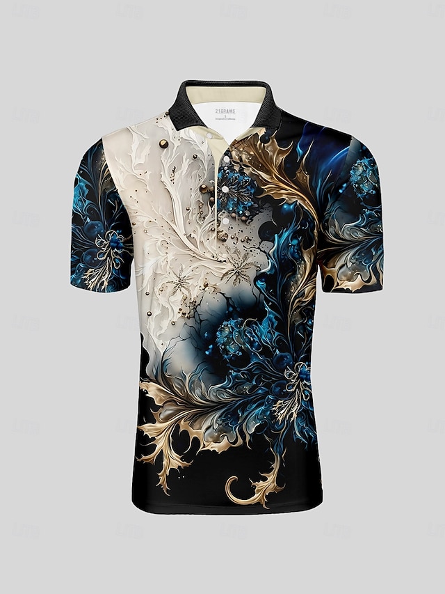  Herren Golf-Poloshirt Schwarz Kurzarm Oberteil Golfkleidung, Kleidung, Outfits, Kleidung
