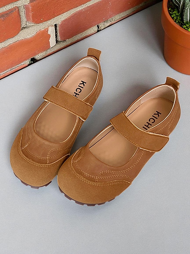  ballerine mary jane beige da donna con vestibilità ampia e cinturino a strappo – scarpe casual comode e antiscivolo a piedi nudi, da indossare tutti i giorni, per camminare e viaggiare