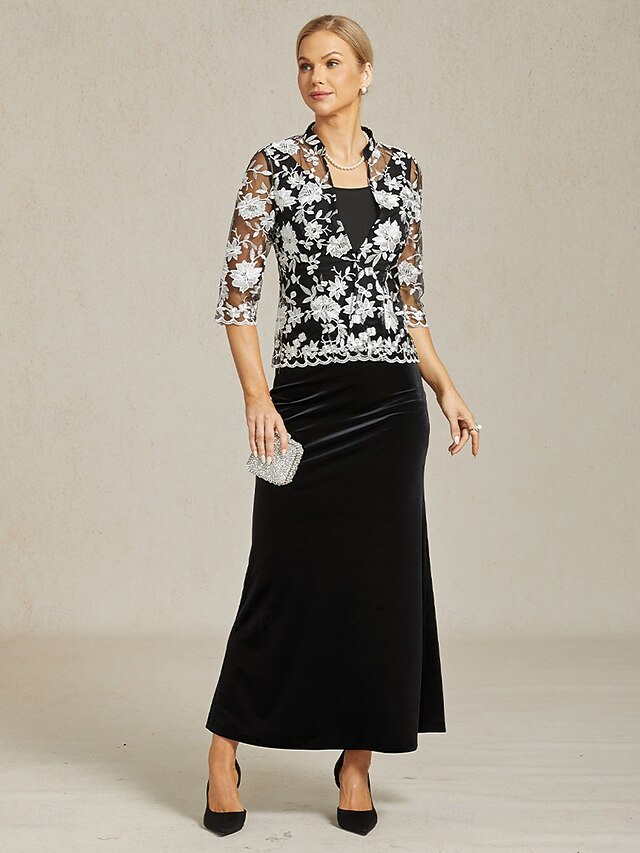  Damen Elegante Oberteile Spitzentops Blumen Elegant Vintage Hoher Ausschnitt Schwarz Sommer Frühling Herbst