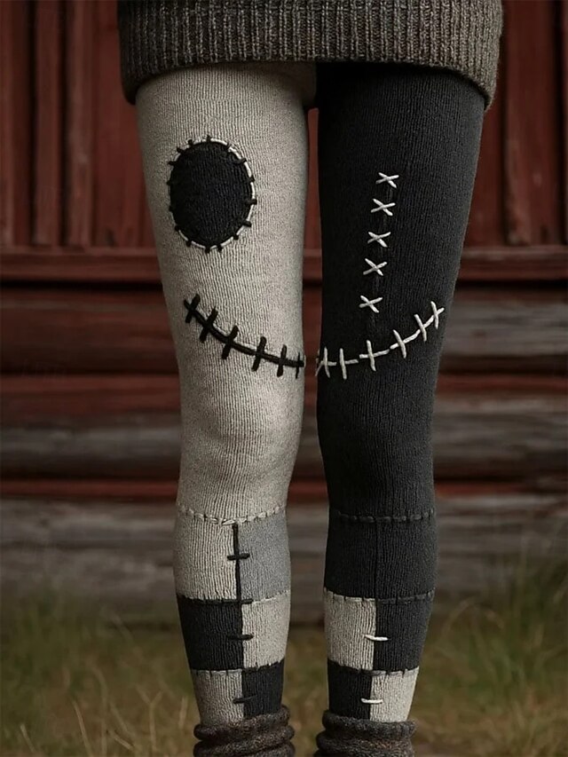 Women's Pants Trousers Leggings Cozy Leggings Streetwear Casual Full Length High WaistPantsHalloween Pumpkin Elastic Waist Print Breathability Comfortable Stretchy Vacation Street Daily Wear Black4