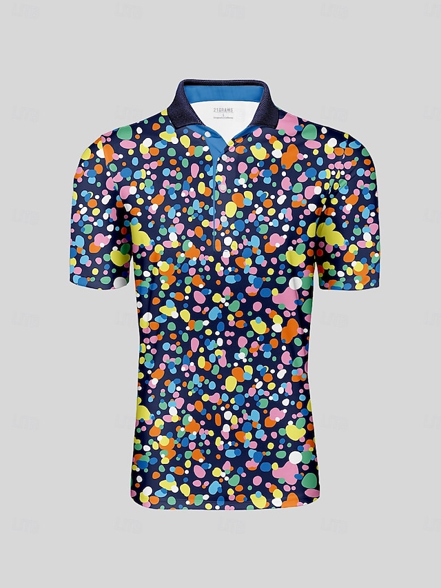  Herren Golf-Poloshirt Blau Kurzarm Oberteil Golfkleidung, Kleidung, Outfits, Kleidung