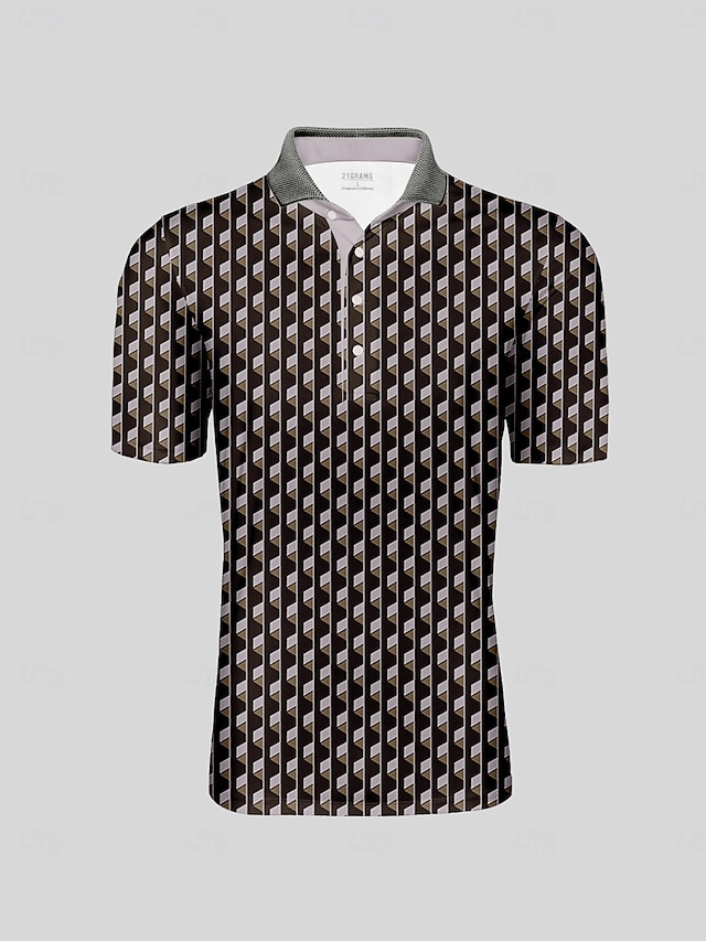  Herren Golf-Poloshirt Schwarz Kurzarm Oberteil Golfkleidung, Kleidung, Outfits, Kleidung