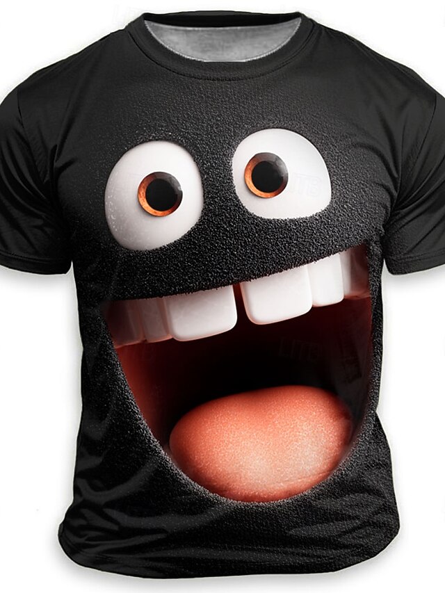 T-shirt Décontracté Imprimé 3D Cravate Fun - Manches Courtes - Coton/polyester - Unisexe Adulte - Neuf Sans étiquettes