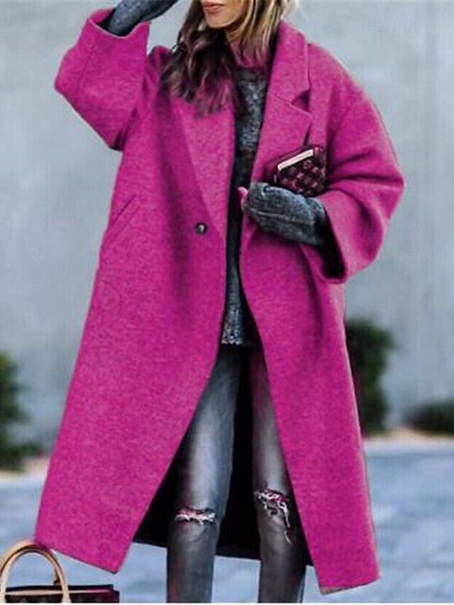 Women's Casual Jacket Comfortable Breathable Buttons Casual Plain ...