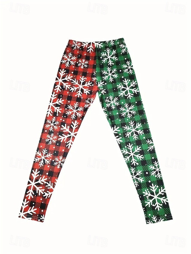 Leggings Natalizi Da Donna Con Fiocchi Di Neve Blu E Bianco - Pantaloni Adherenti A Vita Alta, Morbidi E Caldi, Taglie S-M-L, Outfit Per Le Feste