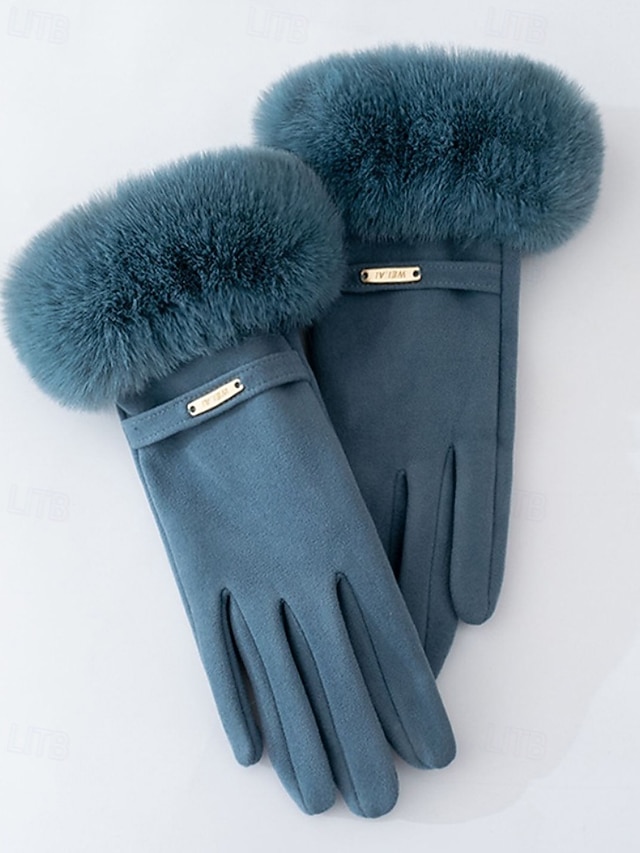 Femmes 1 Paire Bouts des doigts / Gants hiver Streetwear / Extérieur Gants - Couleur Unie Doigt complet