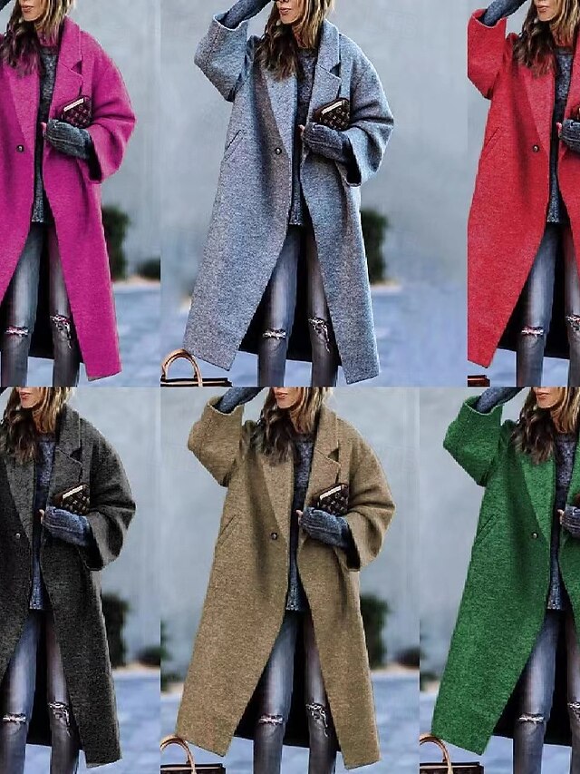 Women's Casual Jacket Comfortable Breathable Buttons Casual Plain ...