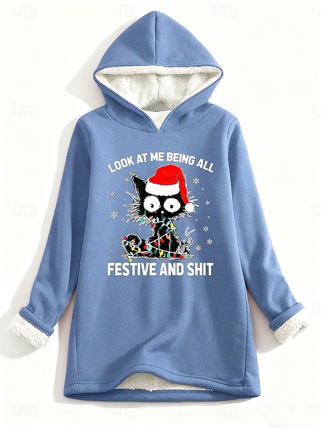 Női Pulóver Hoodie pulóver Grafika Szöveg Alkalmi Comfrt Hosszú ujj Kapucni Normál felsők Utca Hétköznapi Nyomtatott Arcpír rózsaszín Medence Szürke Ősz Tél