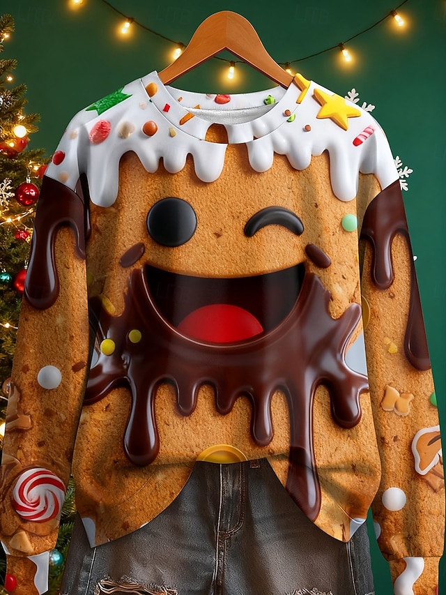  Damskie Pullover Graficzny Geometryczny Ciepłe Klasyczny Codzienny Długi rękaw Półgolf Zwykłe topy Dom Ulica Na co dzień Nadruk Biały Żółty Rumiany róż Brązowy Jesień Zima