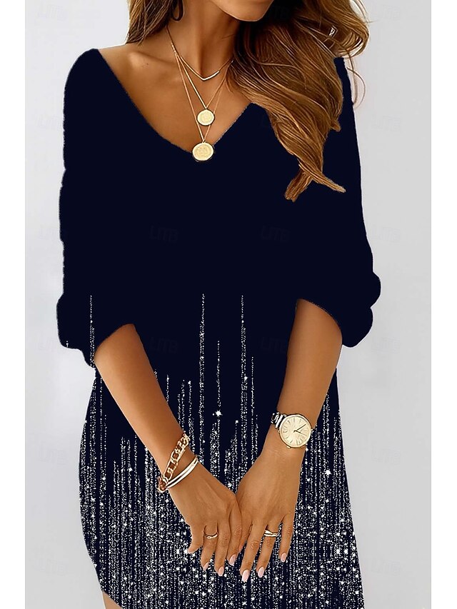 Women's Mini Dress Sheath Dress Shift Dress Party Casual Boho Party Daily Holiday Regular Fit Floral Abstract Long Sleeve V Neck Black Blue Purple Spring Fall Winter Autumn4