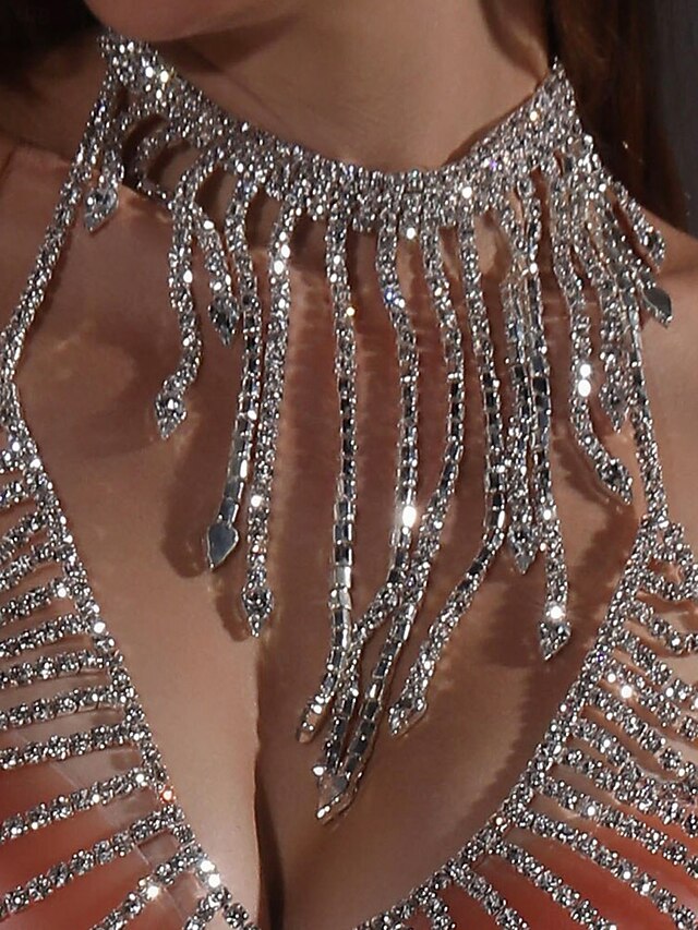  Chokerketting met strass-steentjes voor dames - sprankelende statement sieraden voor nachtclub-, cocktail- en feestoutfits