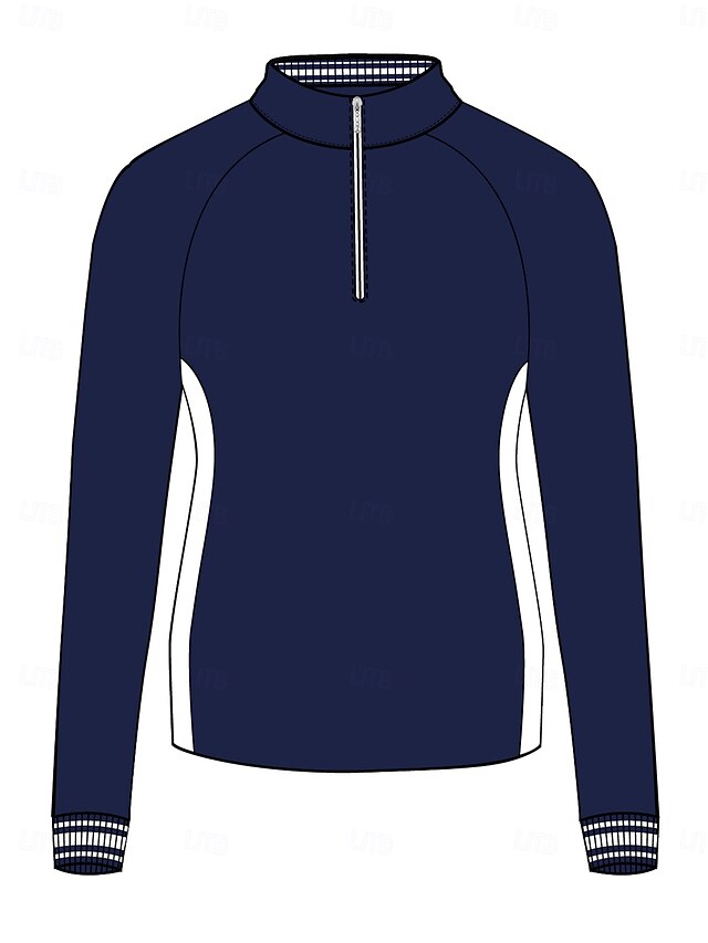 Women's Golf Polo Shirt Navy Blue Long Sleeve Top Ladies Golf Attire Clothes Outfits Wear Apparel4