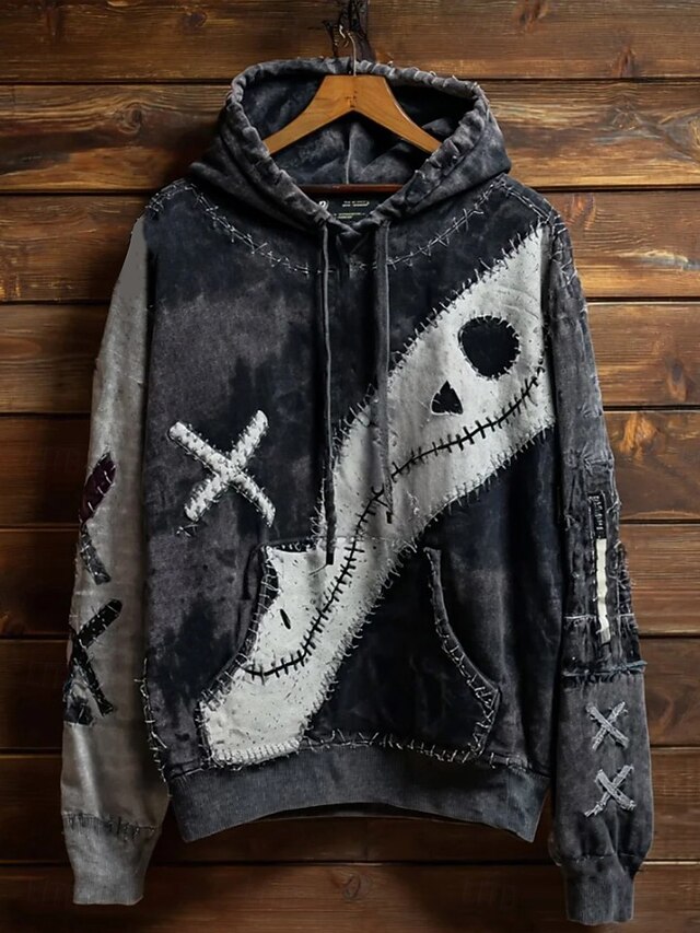 Women's Pullover Hoodie Sweatshirt Graphic Fashion Casual Long Sleeve Hooded Regular Tops Street Dailywear Casual Drawstring Pocket Print Dark Gray Fall Winter2