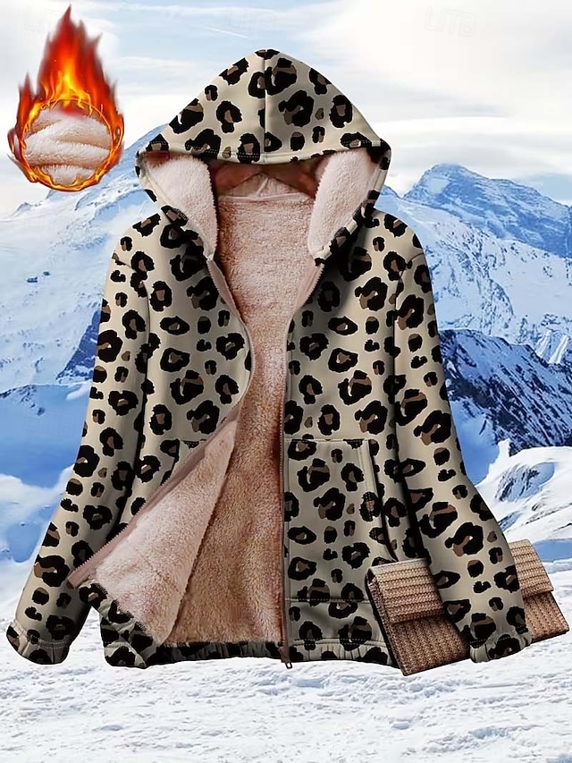  Femmes Sweats à capuche zippés Fleuri Graphique Tribal Élégant Chaud ancien manche longue À capuche Hauts Réguliers Maison Travail Tenue Quotidienne Zip Up Fermeture éclair Avec Poches Gris Printemps