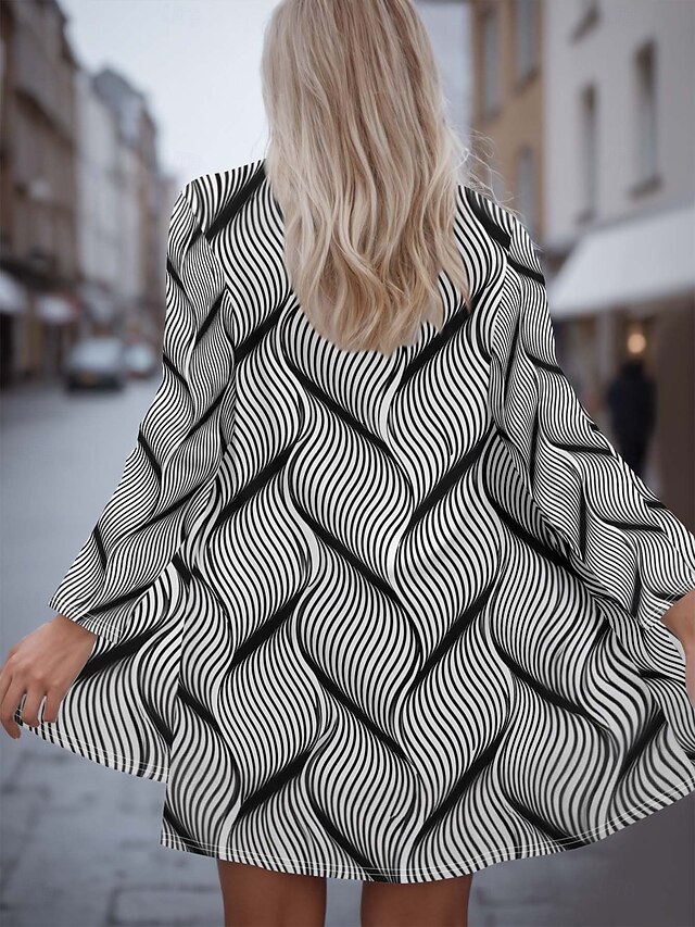 Women's Winter Coat Trench Coat Lightweight Comfortable Print Open Front Vintage Fashion Casual Geometric Vacation Casual Long Collarless Regular Fit Long Sleeve Outerwear Gray Spring Fall4