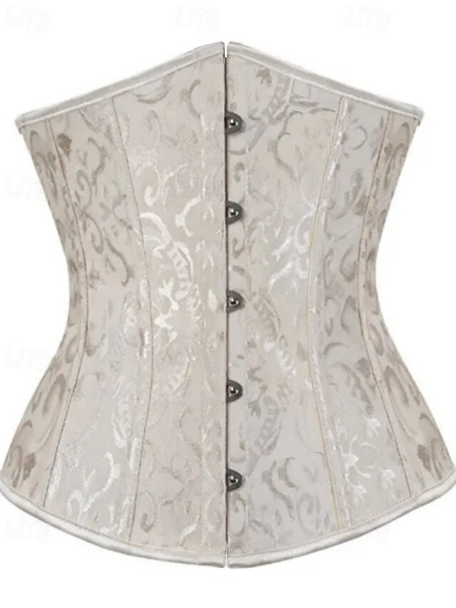 Women's Corset Shapewear Waist Cincher Shapewear Sexy Corset Fashion Sweet Pure Color Backless Vacation Party Street Sleeveless Corset White Red Beige Spring Fall Tailored Fit4