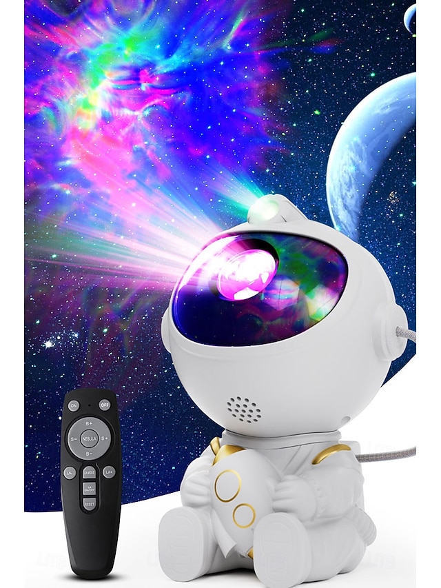  Astronauten Sternprojektor Geschenk Galaxie Licht für Kinder 8 Modi Fernbedienung und 270 einstellbare LED-Lichter für Schlafzimmer Mädchen Zimmer Dekoration Heimkino Decke