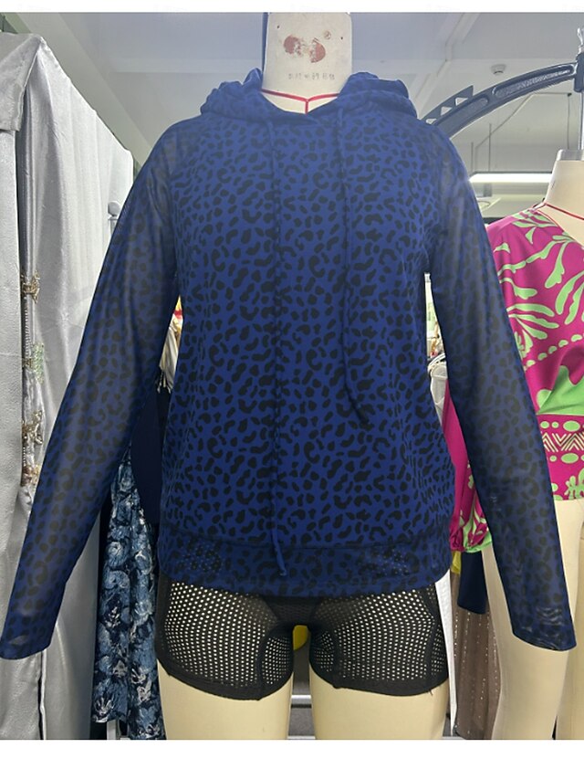 Women's Golf Pullover Sweatshirt Navy Blue Long Sleeve Top Ladies Golf Attire Clothes Outfits Wear Apparel2