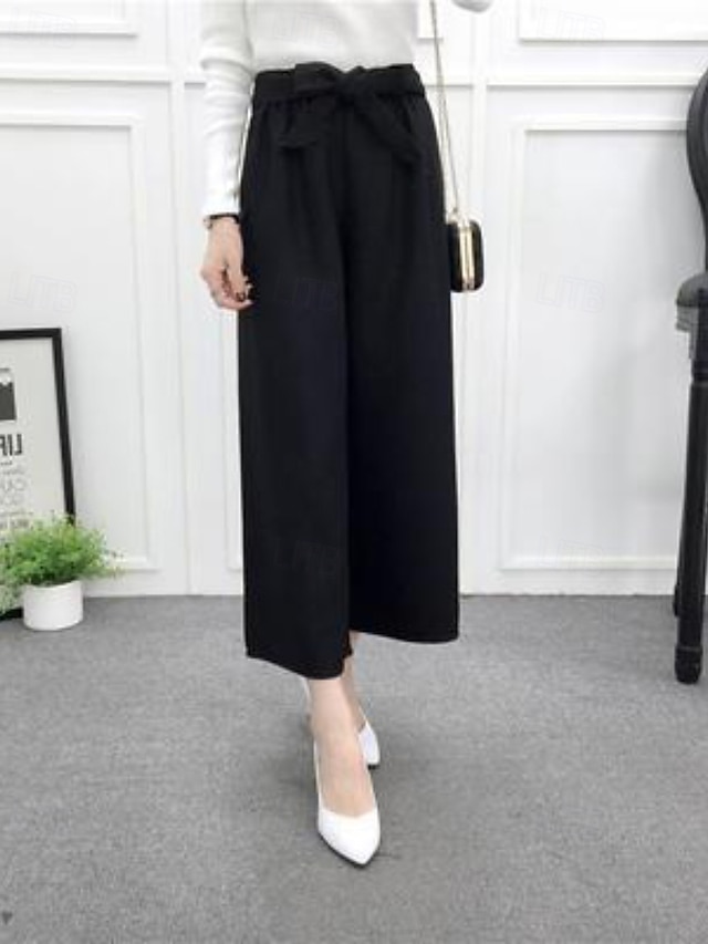  Per donna Chinos Dritto Streetwear Casual Lunghezza alla caviglia Vita media Semplice Elastico in vita Confortevole Micro-elastico All'aperto Uscire Weekend Grigio chiaro Grigio scuro Nero Autunno