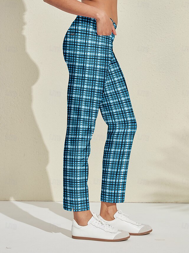 Women's Golf Pants Blue Pants / Trousers Ladies Golf Attire Clothes Outfits Wear Apparel3