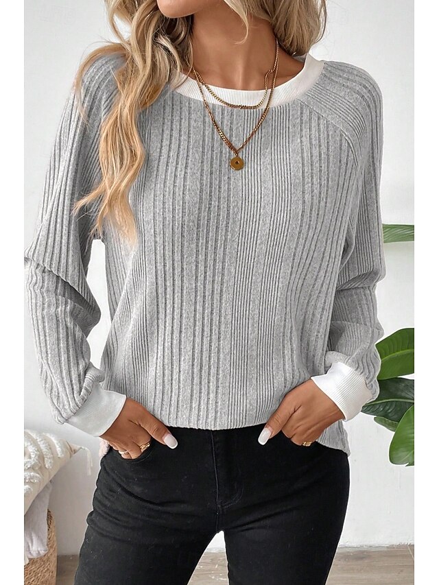 Pull Femme Tricoté Col Ras Du Cou - Laine Et Cachemire - Neuf Avec étiquettes - Taille US