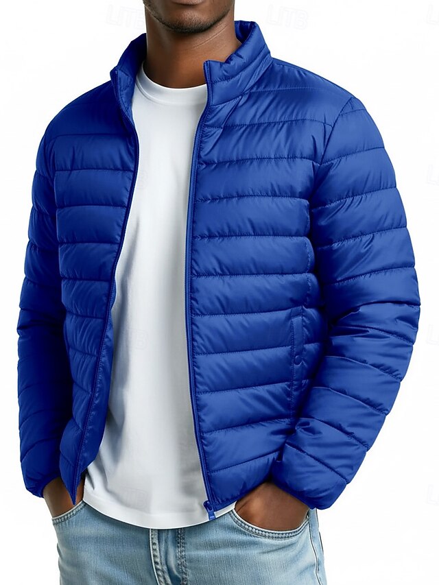 Blouson Homme Léger, Veste D'extérieur Bomber Homme Col Montant, Coupe Vent, De Loisirs Veste Décontracté pour Hommes Blouson Moto Jacket Vestes Imperméable avec Poches Zippées