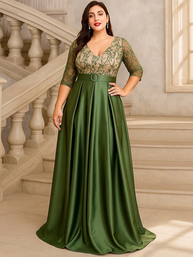 A-Line Floor Length Formal Dresses Flare Dress Mother of the Bride Dress