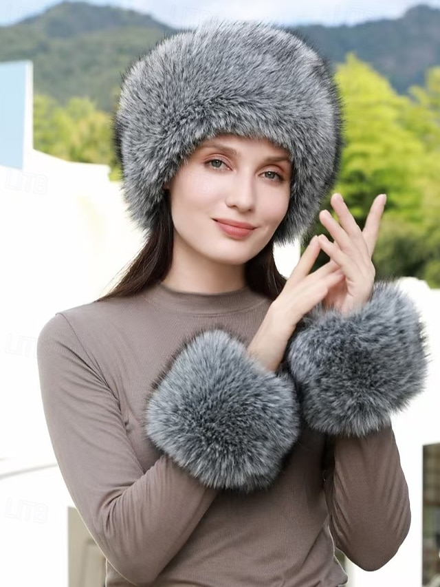  Dámské Teplá zimní čepice Denní Dovolená Pevná barva Polyester Na běžné nošení Zahřívací 1 PC