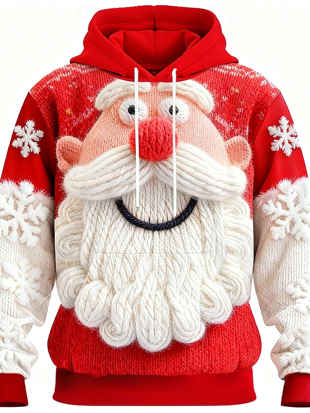 Sweatshirt VTT Noël - Motif Père Noël Motard, Coupe Classique, 241 G, Pour Ambiance Festive Hiver