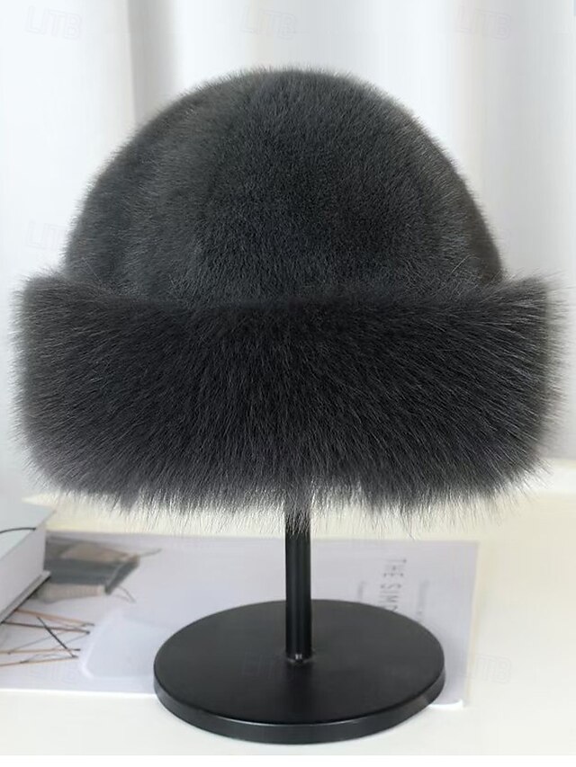 Faux Fur Winter Beret Hat main image 0