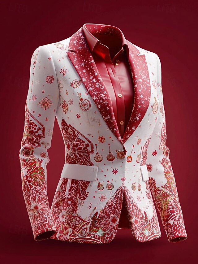 Women's Blazer Windproof Comfortable Buttons Christmas Elegant Active Fashion Solid Color Formal Christmas Anniversary Single Breasted Regular Notch Lapel Loose Fit Long Sleeve Outerwear White Dark4