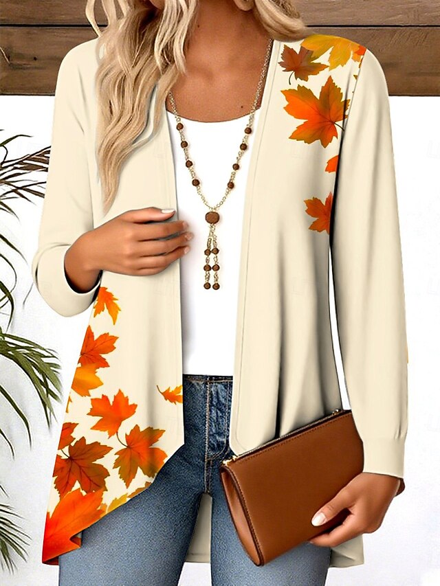 Women's Shirt Flowy Tops Floral Graphic Elegant Stylish Casual Long Sleeve Regular Tops Daily Holiday Asymmetric Hem Draped Yellow Khaki Summer Spring Fall Winter3