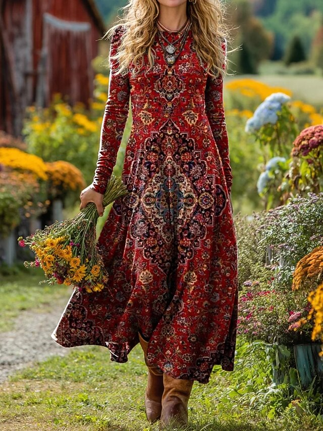 Verwunderlich Midi Kleid Langarm Fotos