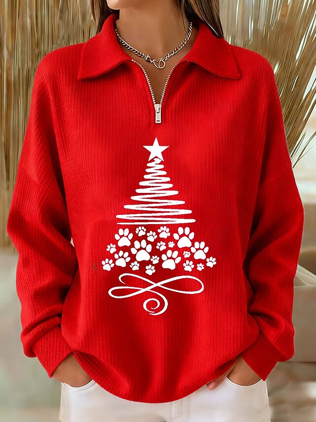 Pull de Noel Homme Chemise à Manches Courtes Sweat 3D Imprimé Arbre de Noël Pullover Christmas Festival Fête Homme Pulls Imprimé Note de Musique Tops Imprimé Flocon de Neige Pull Moche de