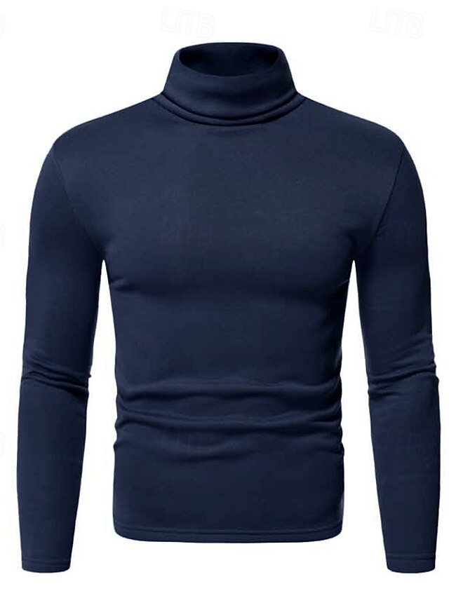 Maglia A Manica da Semplice Stile Uomo A Maglia Lunga Collo Alto Maglia Maglia A Manica da Semplice Stile Uomo A Maglia Lunga Collo Alto Maglia
