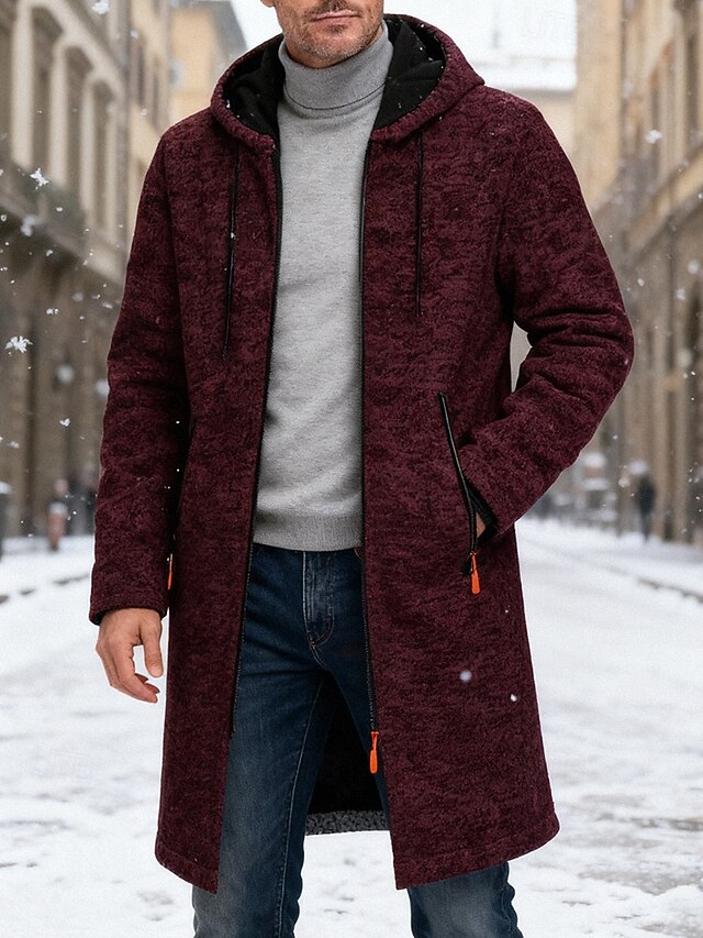 Army Green Winter Men's Military Wool Long Jackets Warm Outdoor Wear Overcoats